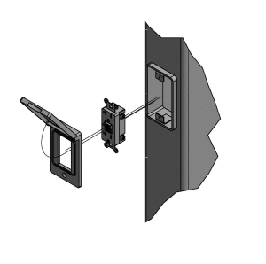 Graphic showing the main parts of an electrical outlet in a pole.